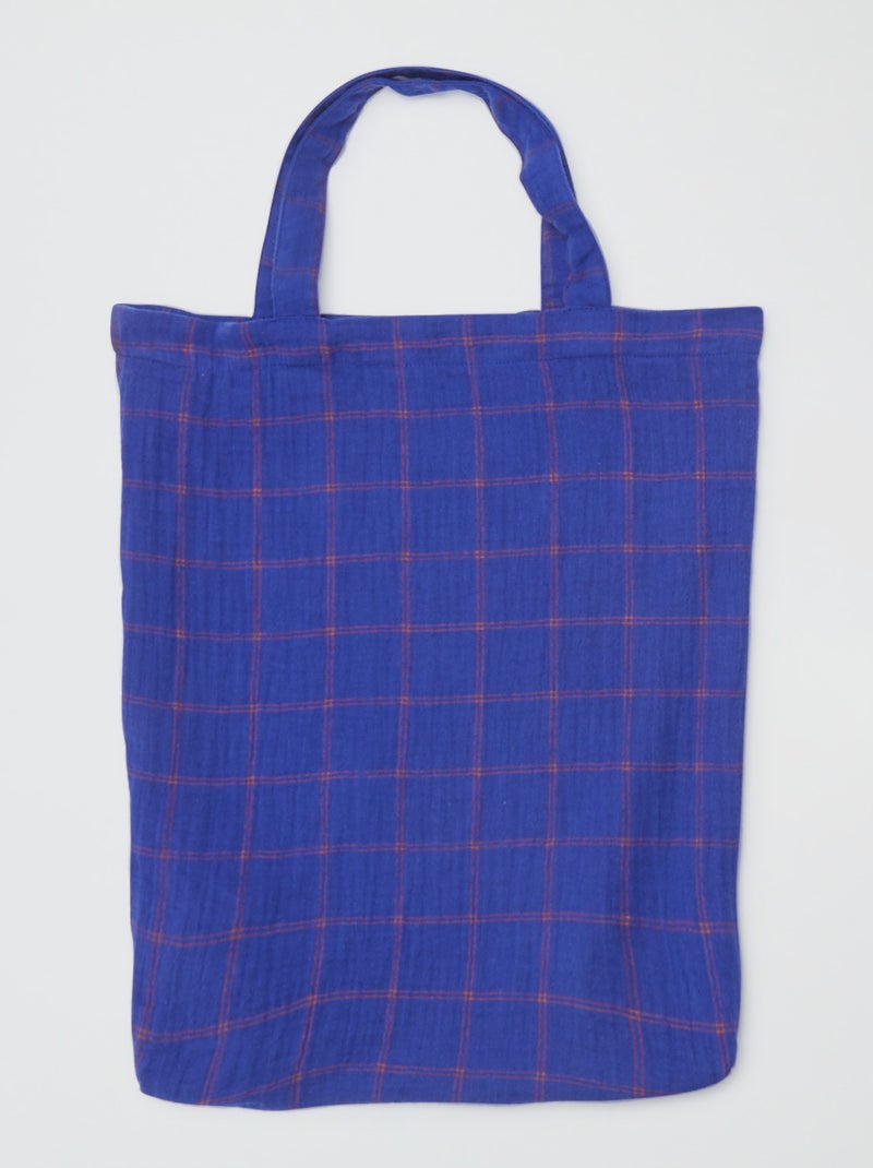 Parure de lit 2 personnes (240 x 220cm) en gaze de coton - Kiabi Home Bleu - Kiabi