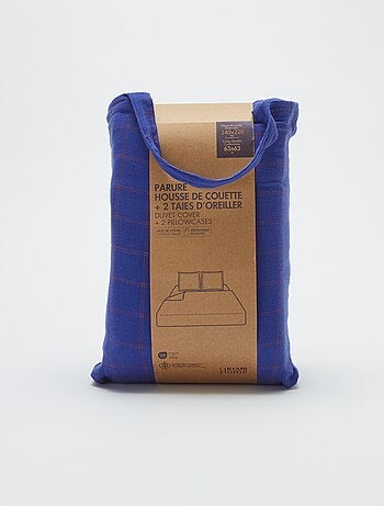 Parure de lit 2 personnes (240 x 220cm) en gaze de coton - Kiabi Home