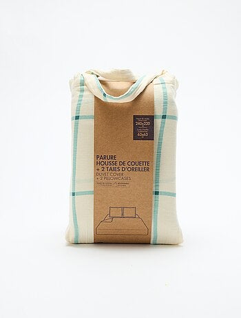 Parure de lit 2 personnes (240 x 220cm) en gaze de coton - Kiabi Home