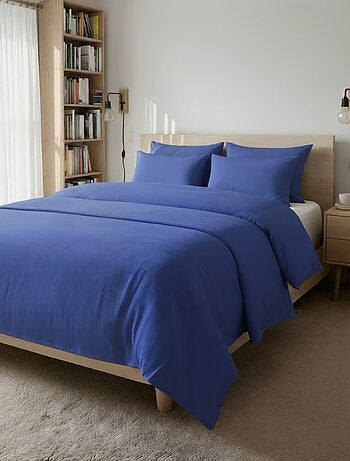 Parure de lit 2 personnes (240 x 220cm) en gaze de coton - Kiabi Home