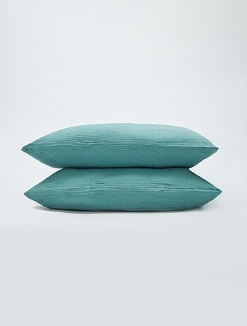 Parure de lit 2 personnes (240 x 220cm) en gaze de coton - Kiabi Home