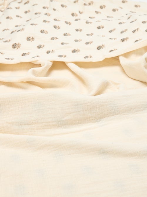 Parure de lit 2 personnes (240 x 220cm) en gaze de coton - Kiabi Home - Kiabi