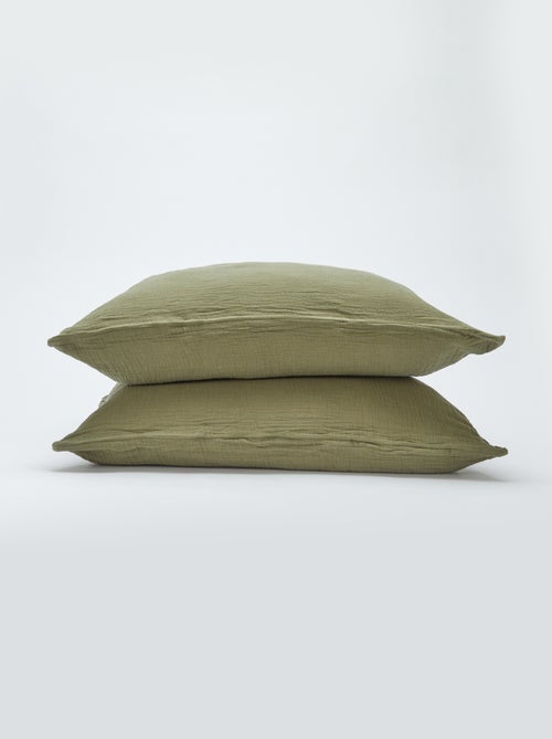 Parure de lit 2 personnes (240 x 220cm) en gaze de coton - Kiabi Home - Kiabi