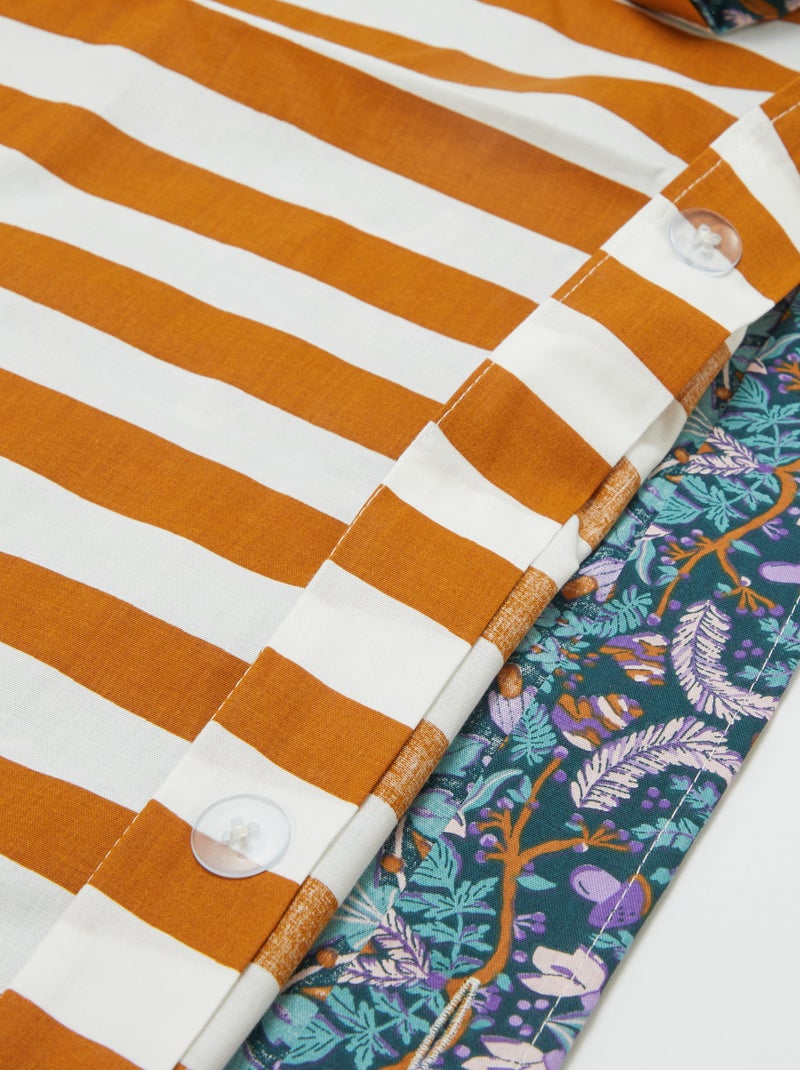 Parure de lit 2 personnes (260 x 240 cm) en coton - Kiabi Home JAUNE - Kiabi