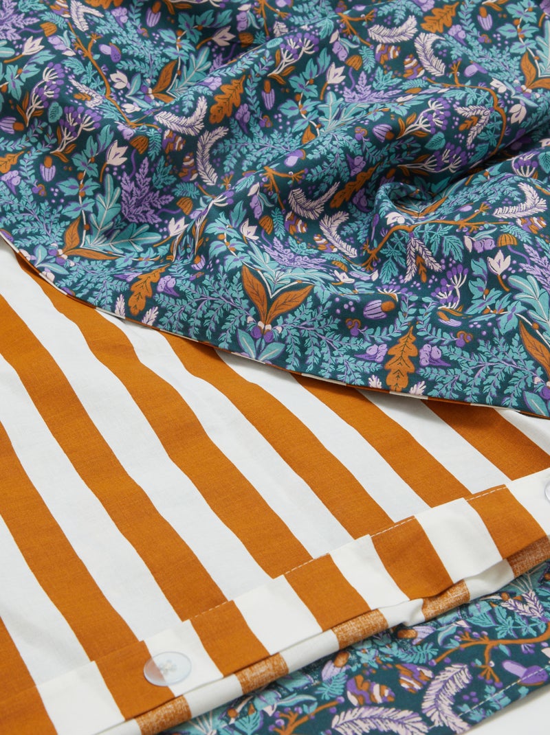 Parure de lit 2 personnes (260 x 240 cm) en coton - Kiabi Home JAUNE - Kiabi