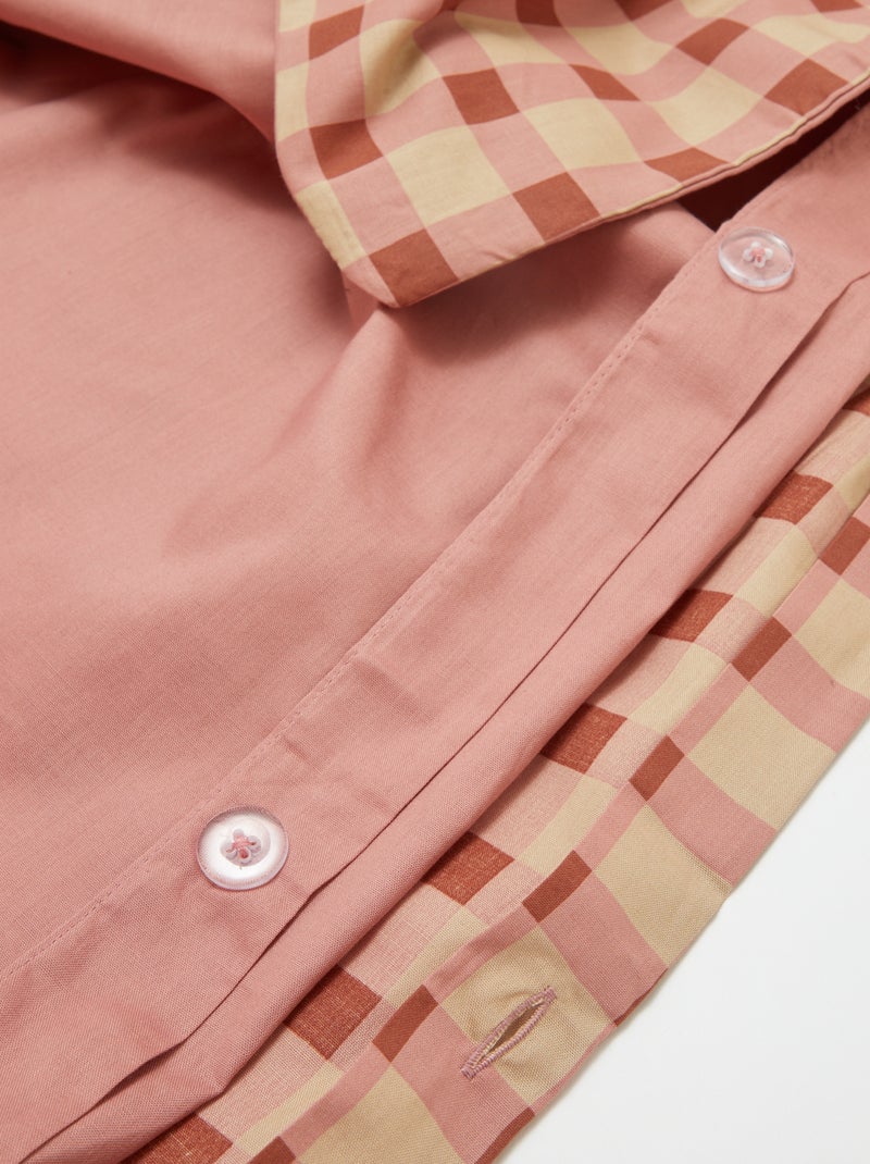 Parure de lit 2 personnes (260 x 240 cm) en coton - Kiabi Home ROSE - Kiabi