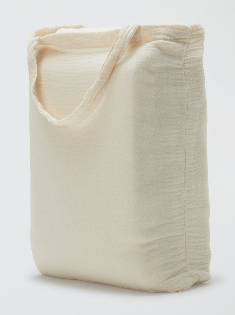 Parure de lit 2 personnes (260 x 240 cm) en gaze de coton - Kiabi Home Beige - Kiabi