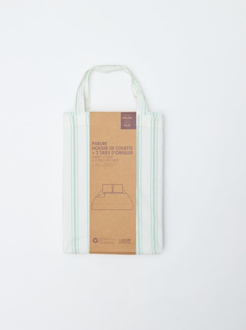 Parure de lit 2 personnes (260 x 240cm) en coton - Kiabi Home - Kiabi