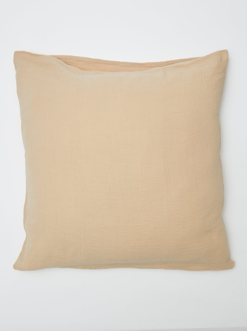 Parure de lit 2 personnes (260 x 240cm) en gaze de coton - Kiabi Home Beige - Kiabi