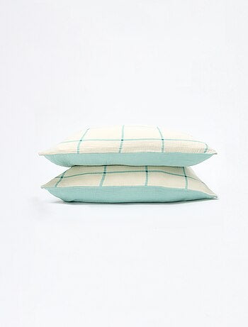 Parure de lit 2 personnes (260x240cm) en gaze de coton - Kiabi Home