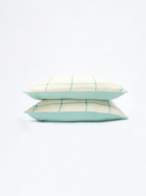 Parure de lit 2 personnes 260 x 240cm en gaze de coton - Kiabi Home - Kiabi Parure de lit 2 personnes 260 x 240cm en gaze de coton - Kiabi Home - Kiabi
