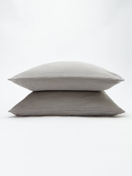 Parure de lit 2 personnes (260 x 240cm) en gaze de coton - Kiabi Home - Kiabi