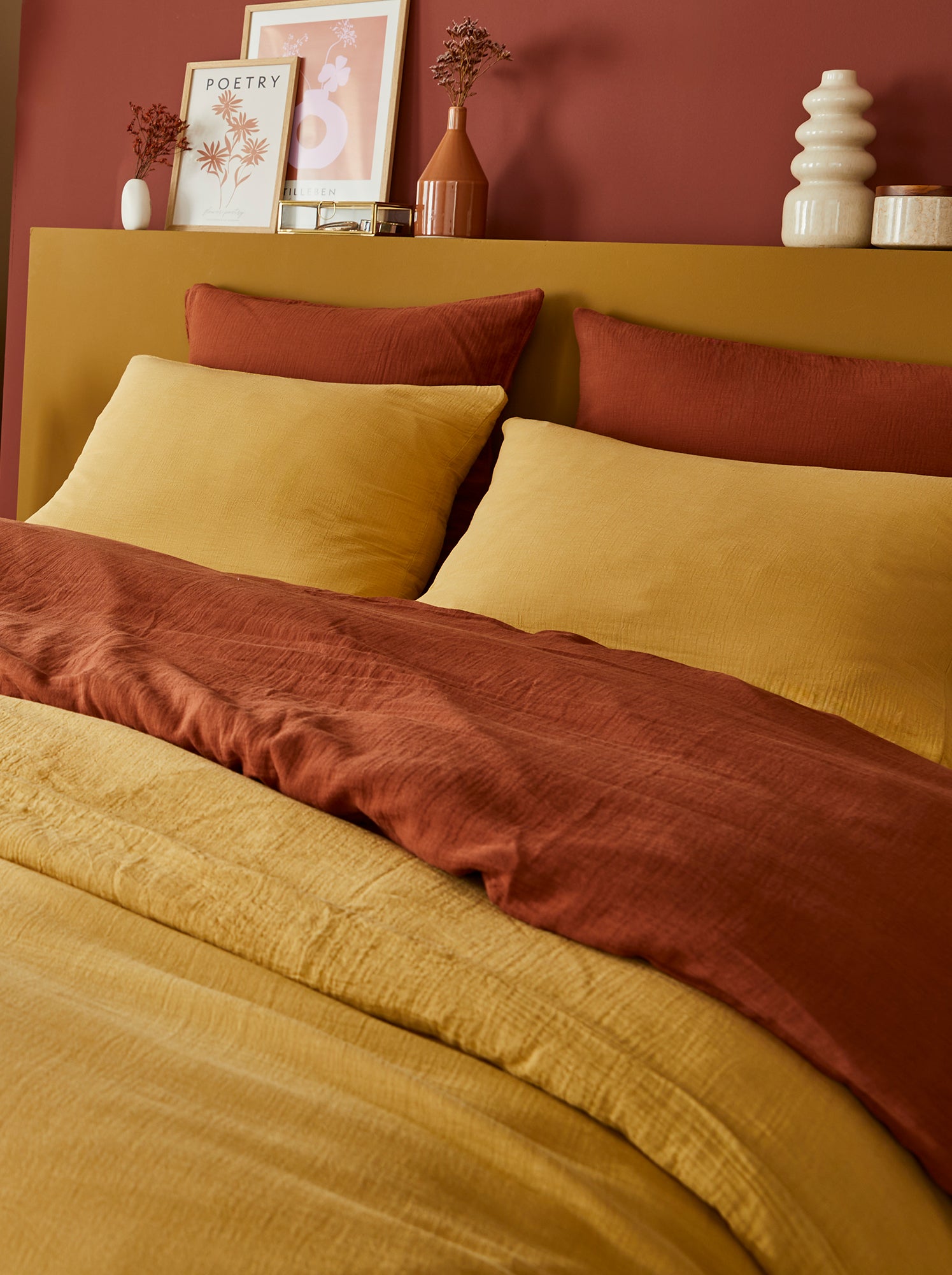 Parure de lit 2 personnes (260 x 240cm) en gaze de coton - Kiabi Home