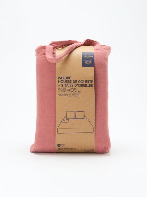 Parure de lit 2 personnes (260 x 240cm) en gaze de coton - Kiabi Home - Kiabi