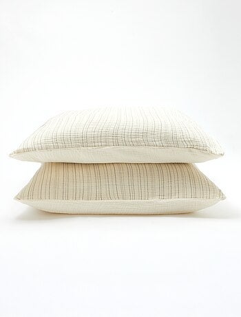 Parure de lit 2 personnes (260x240cm) en gaze de coton - Kiabi Home
