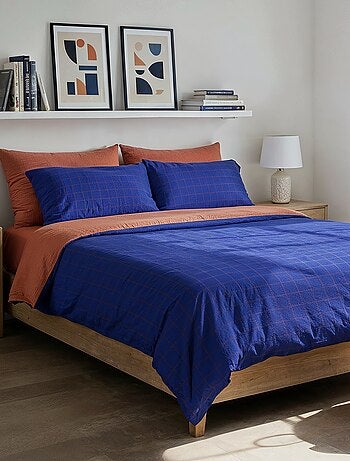 Parure de lit 2 personnes (260x240cm) en gaze de coton - Kiabi Home