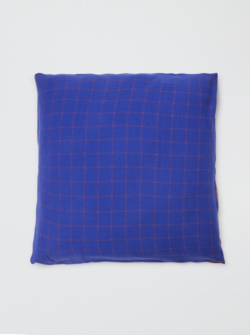 Parure de lit 2 personnes (260x240cm) en gaze de coton - Kiabi Home Bleu - Kiabi