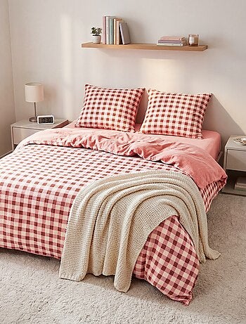 Parure de lit 2 personnes (260x240cm) en gaze de coton - Kiabi Home