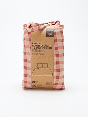 Parure de lit 2 personnes (260x240cm) en gaze de coton - Kiabi Home