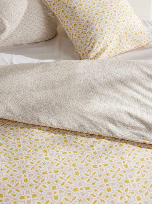 Parure de lit 2 personnes 3 pièces - Housse de couette + 2 taies d'oreiller - Kiabi