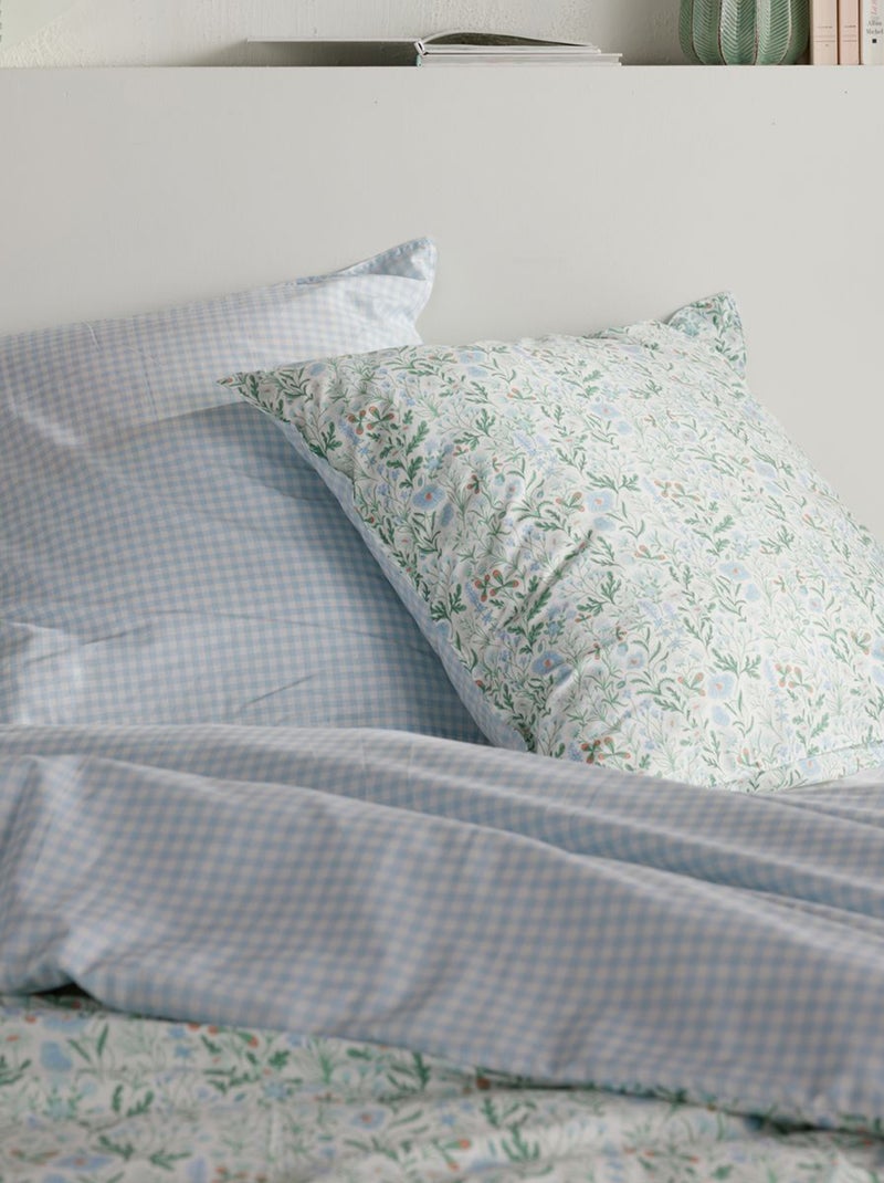 Parure de lit 2 personnes 3 pièces - Housse de couette + 2 taies d'oreiller Vert - Kiabi