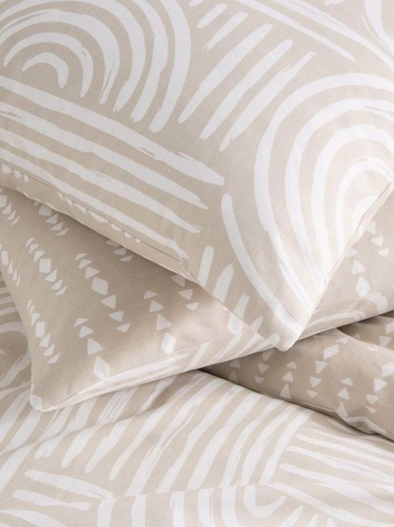 Parure de lit 2 personnes arche en coton - Future Home Beige - Kiabi