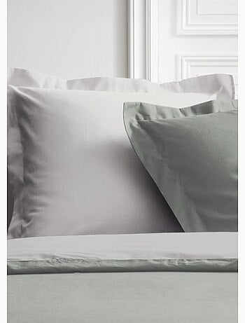 Parure de lit 2 personnes bicolore coton PRESTIGE