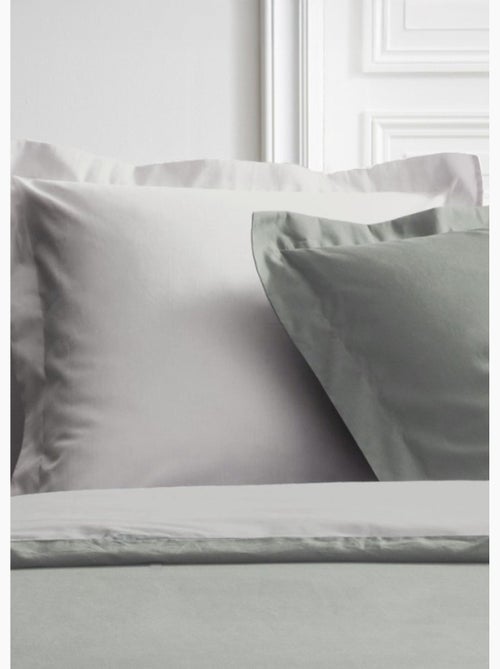 Parure de lit 2 personnes bicolore coton PRESTIGE - Kiabi
