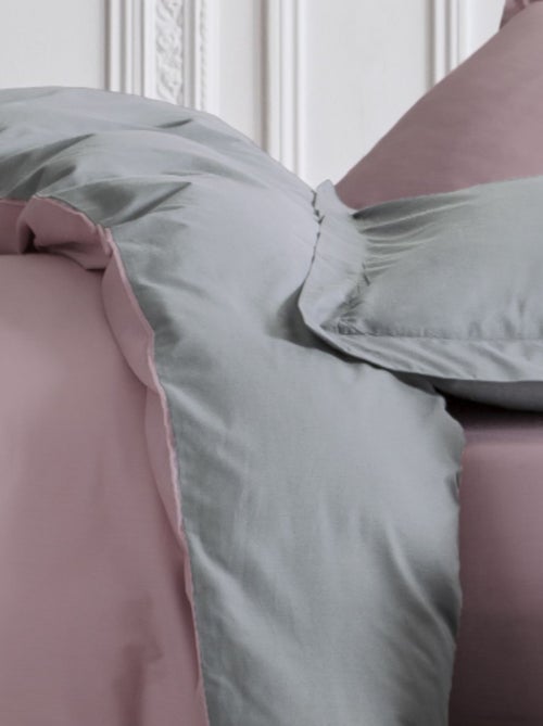 Parure de lit 2 personnes bicolore coton PRESTIGE - Kiabi Parure de lit 2 personnes bicolore coton PRESTIGE - Kiabi