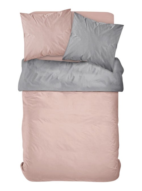 Parure de lit 2 personnes bicolore coton PRESTIGE - Kiabi Parure de lit 2 personnes bicolore coton PRESTIGE - Kiabi