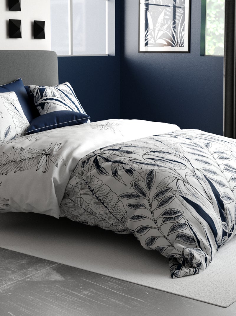 Parure de lit 2 personnes bleu - Kiabi