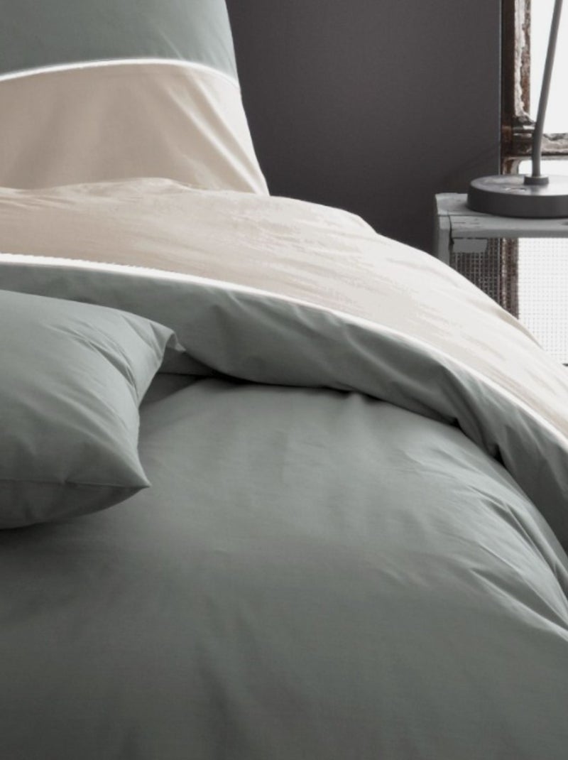 Parure de lit 2 personnes coton PRESTIGE Beige - Kiabi