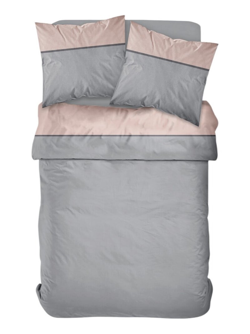 Parure de lit 2 personnes coton PRESTIGE Rose - Kiabi