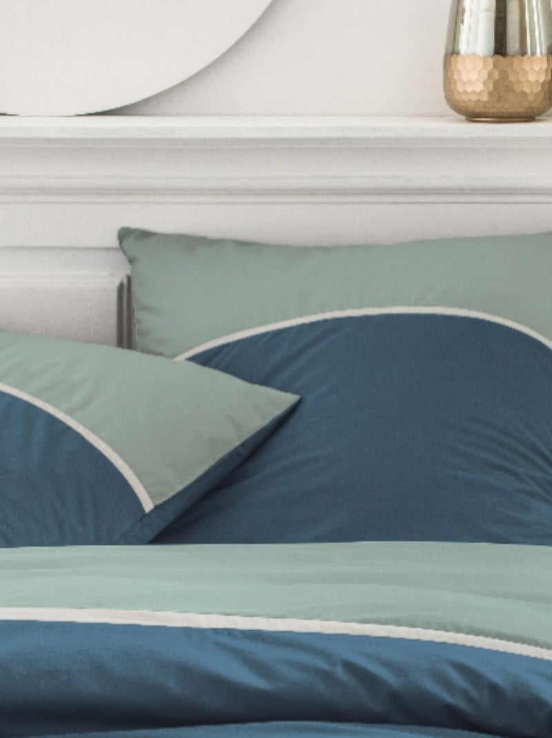 Parure de lit 2 personnes coton PRESTIGE Vert - Kiabi