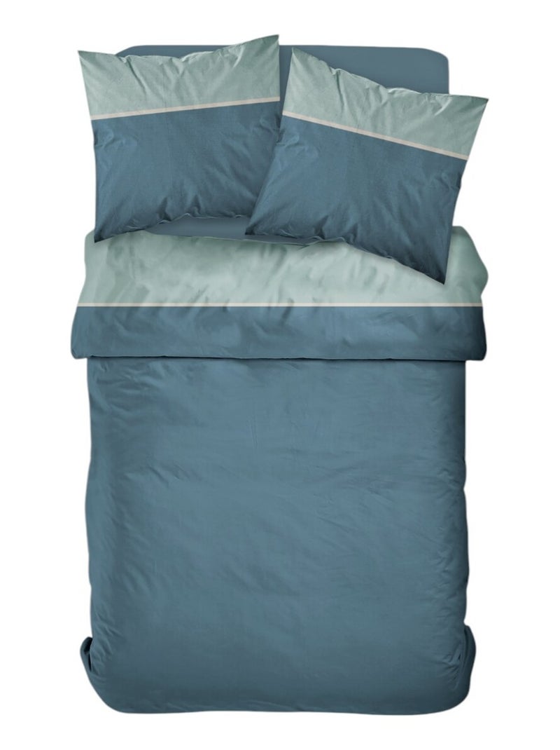 Parure de lit 2 personnes coton PRESTIGE Vert - Kiabi
