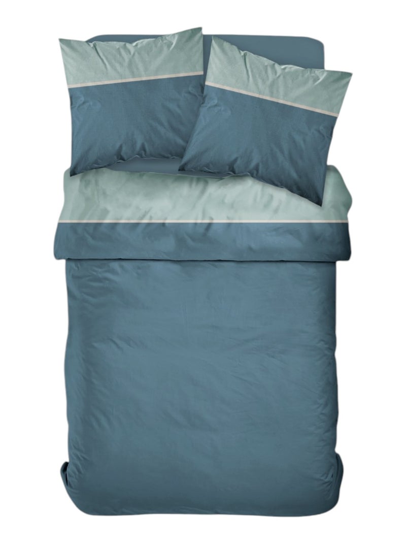 Parure de lit 2 personnes coton PRESTIGE Vert - Kiabi