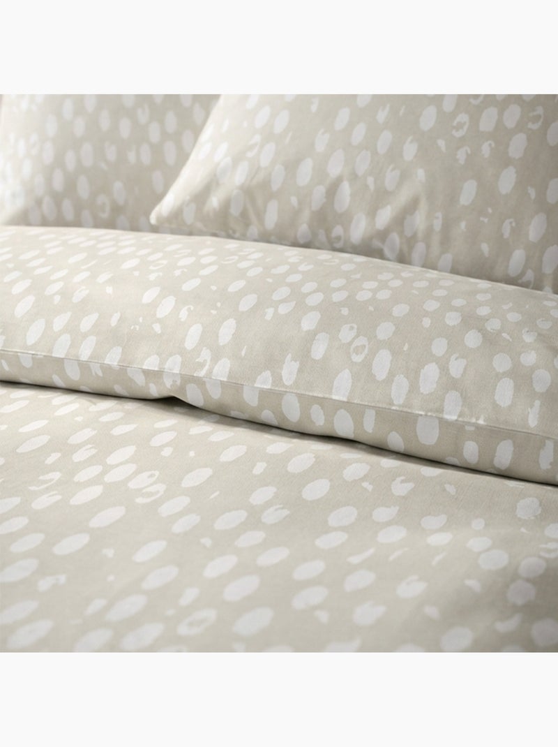Parure de lit 2 personnes CRAZY Beige - Kiabi
