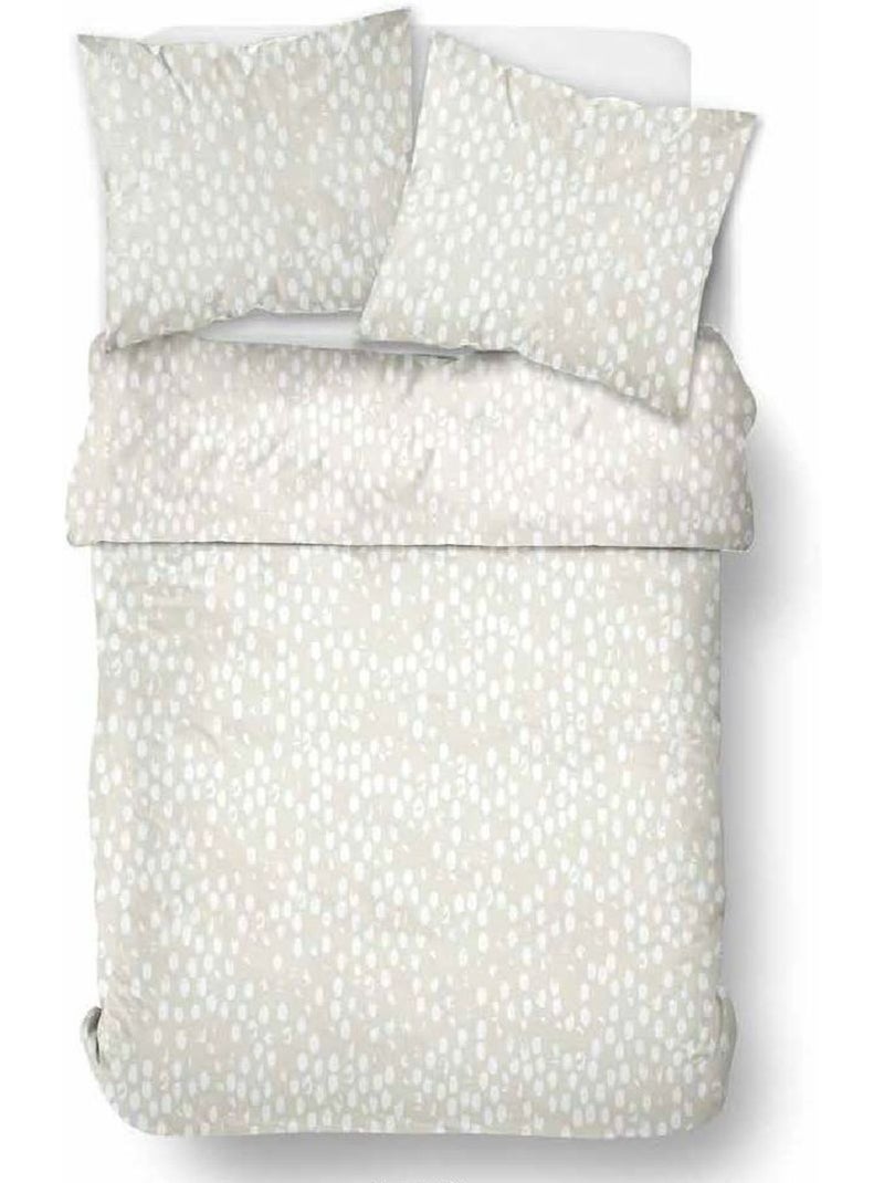 Parure de lit 2 personnes CRAZY Beige - Kiabi