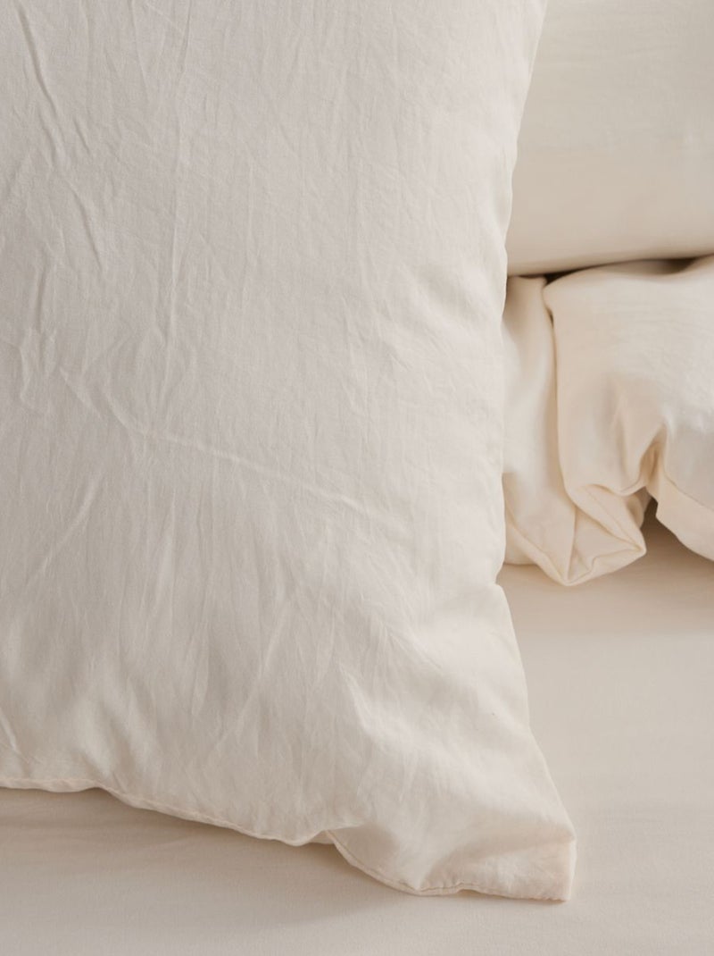 Parure de lit 2 personnes Ecru - Kiabi