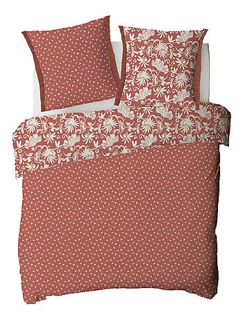 Parure de lit 2 personnes floral à franges en coton - Future Home