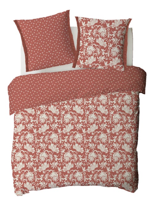 Parure de lit 2 personnes floral à franges en coton - Future Home - Kiabi Parure de lit 2 personnes floral à franges en coton - Future Home - Kiabi