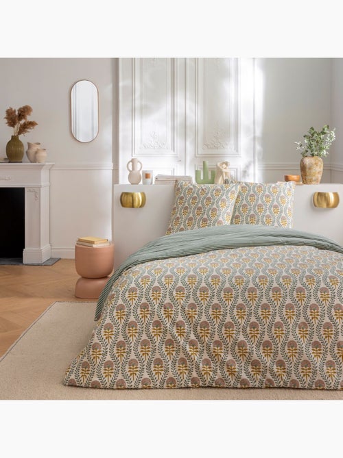 Parure de lit 2 personnes floral charme rayé - Future Home - Kiabi Parure de lit 2 personnes floral charme rayé - Future Home - Kiabi