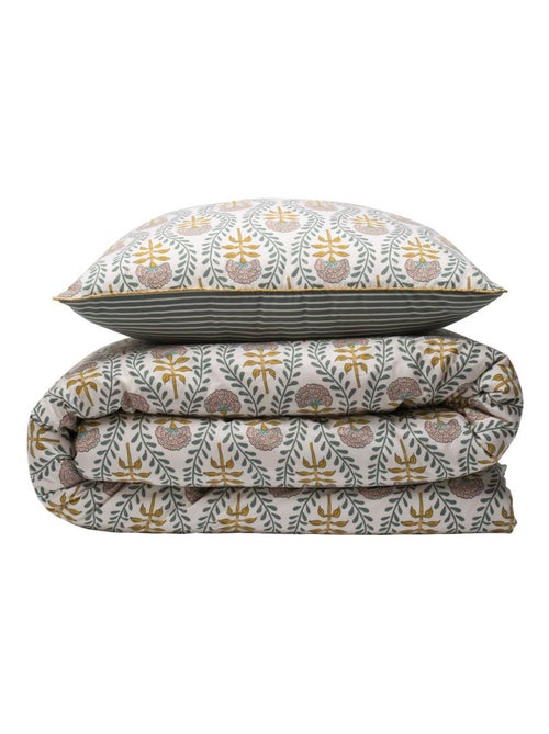 Parure de lit 2 personnes floral charme rayé - Future Home - Kiabi Parure de lit 2 personnes floral charme rayé - Future Home - Kiabi