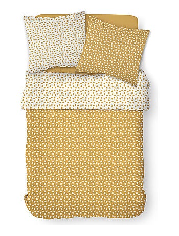 Parure de lit 2 personnes imprimé a pois coton SUNSHINE CALI