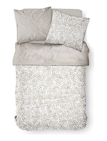 Parure de lit 2 personnes imprimé a pois coton SUNSHINE EDEN