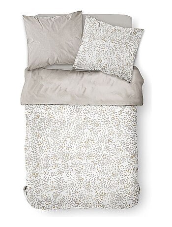 Parure de lit 2 personnes imprimé a pois coton SUNSHINE EDEN