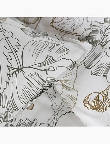 Parure de lit 2 personnes imprimé floral coton SUNSHINE EDDI