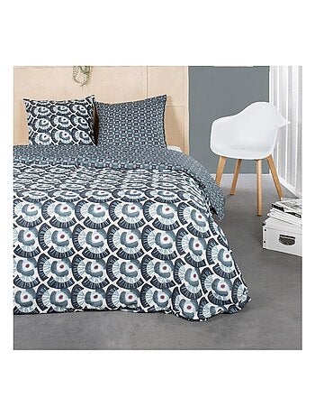 Parure de lit 2 personnes imprimé floral coton SUNSHINE FAUST