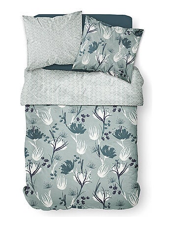 Parure de lit 2 personnes imprimé floral coton SUNSHINE ILA