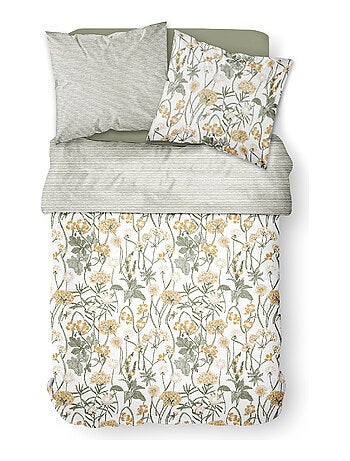 Parure de lit 2 personnes imprimé floral coton SUNSHINE ISMA